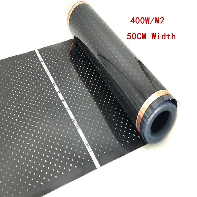 

All Sizes 400w/m2 Infrared Carbon AC220V Underfloor Heating Film Low Electrical Warm Mat