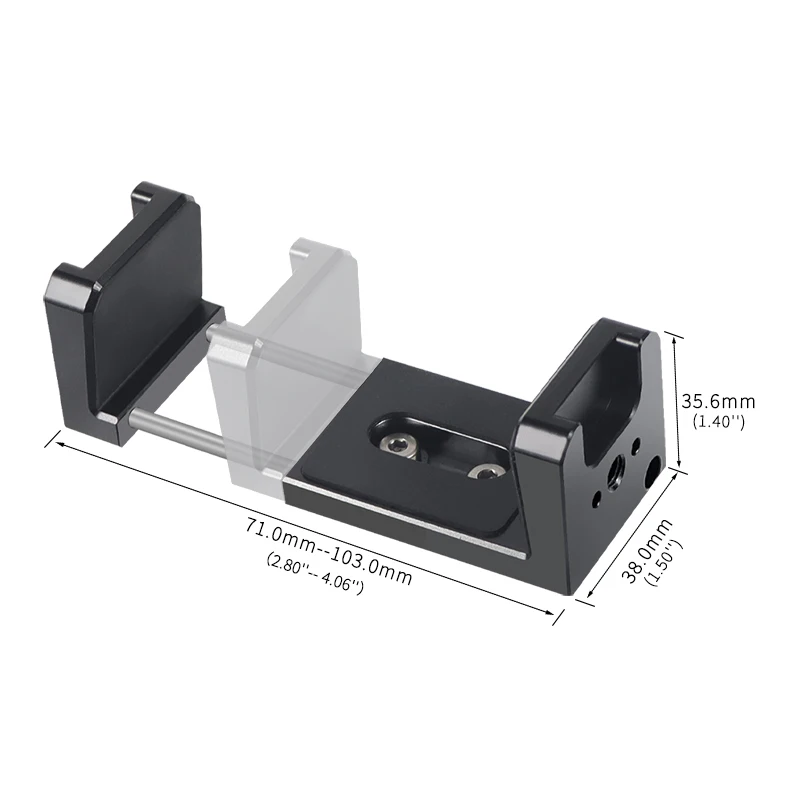 Universal Mobile Power Bank Halter SSD Halterung Clamp 53-83mm Quick Mount Kalten Schuh für DJI Mic SLR Kamera telefon Stativ Vlog Clip – Detail 3