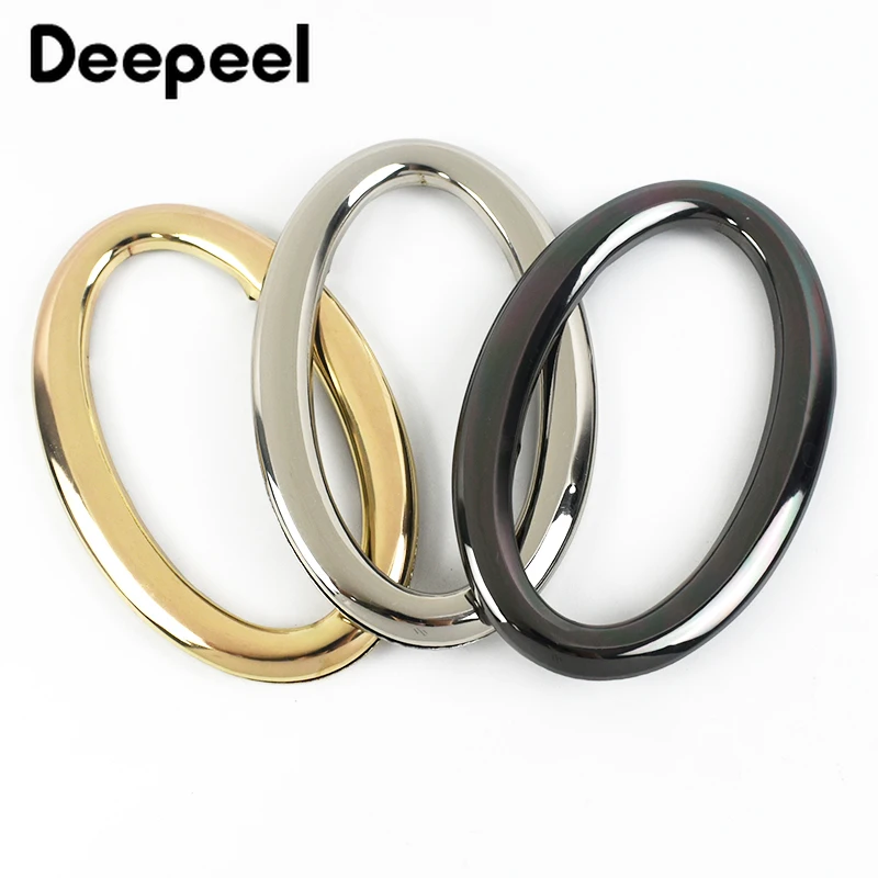 2/4Pcs Deepeel 46*88mm Metal Ring Buckle Bag Handle Buckles for Handbag Oval Wallet Luggage DIY Decoration Hardware Accessories