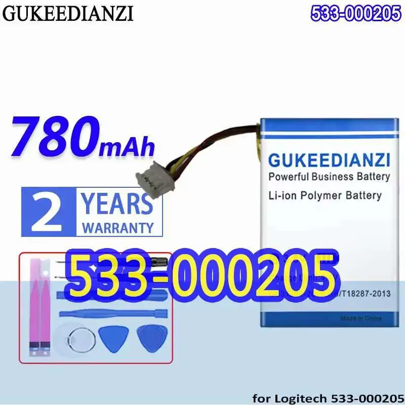 

Premium Replacement For Logitech 533-000205 1ICP7 26 25 LN:2204 652535 780mAh Battery