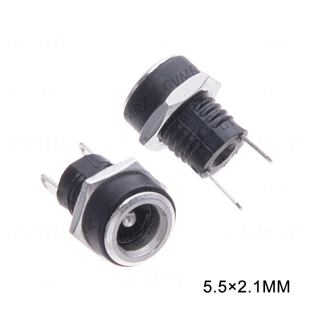 5PCS DC-022B 5.5x2.1mm 5.5 X 2.1mm Female DC Power adapter dc jack connector DC022B DC power plug male 5.5*2.1mm 5.5*2.5 mm