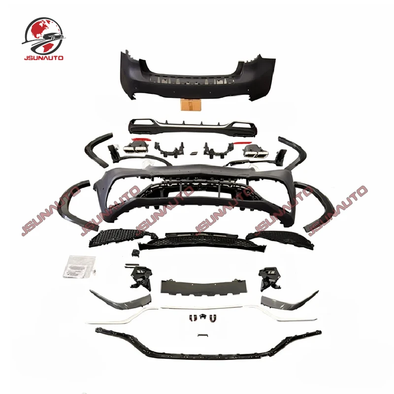 Tuning Part For Benz GLS320 GLS400 Facelift To GLS63 Style Grill Front Bumper Kit For GLS450 Rear Bumper Wheel Arch Wing