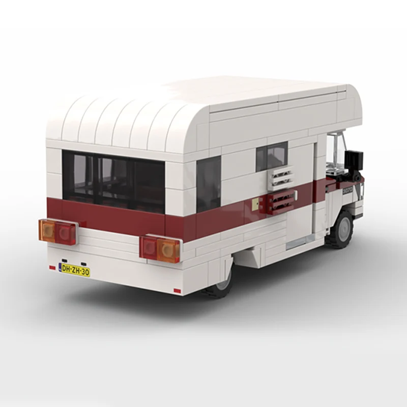 City Car Model MOC Building Bricks 307D City Camper Van Modular Technology Children Holiday Gifts Assemble Toys Suit