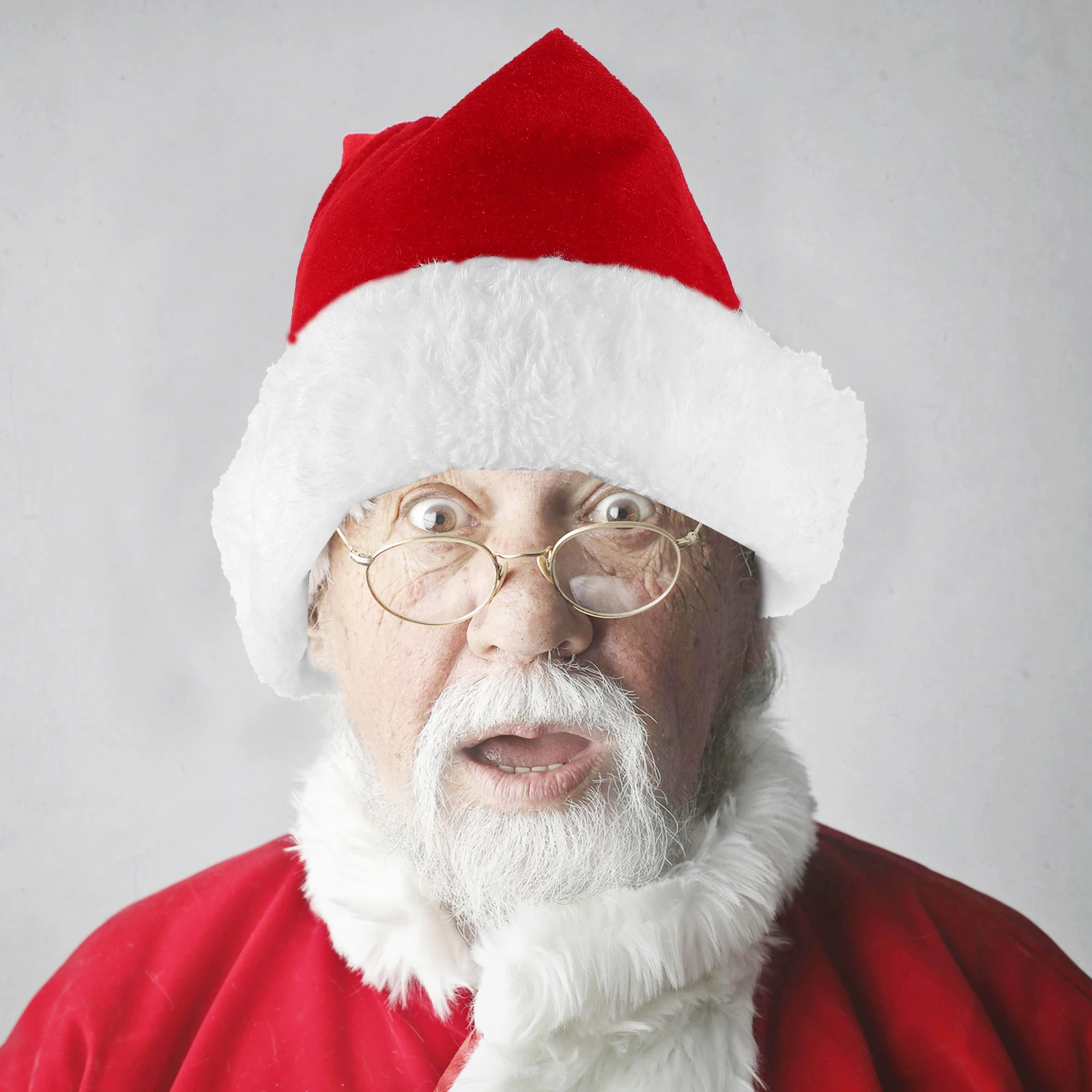 

Thickened Christmas Santa Hat Unisex Warm Xmas Cap Holiday Party Festive Decoration Headwear Adult Size Adorable Xmas Hat