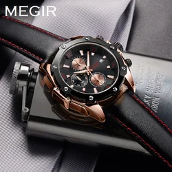 Megir Watch For Men часы мужские наручные Montre Homme Reloj De Hombre Con Envio Gratis Quartz Sports שעון יד גברים Chronograph