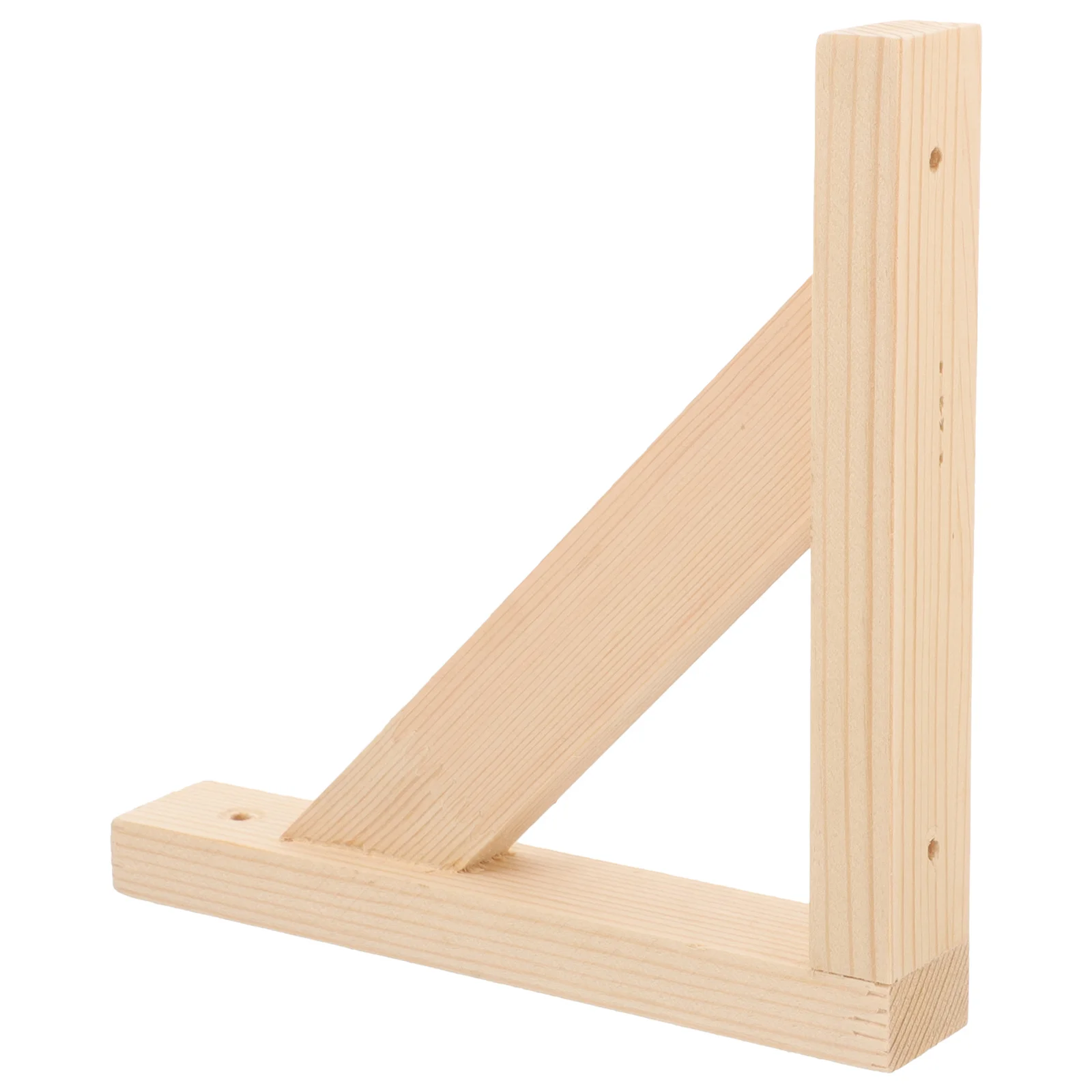 Braket Rak Segitiga Kayu Solid 18X18Cm Rak Mengambang Terpasang Di Dinding Braket Tugas Berat Tahan Lama untuk Tampilan Penyimpanan Kayu