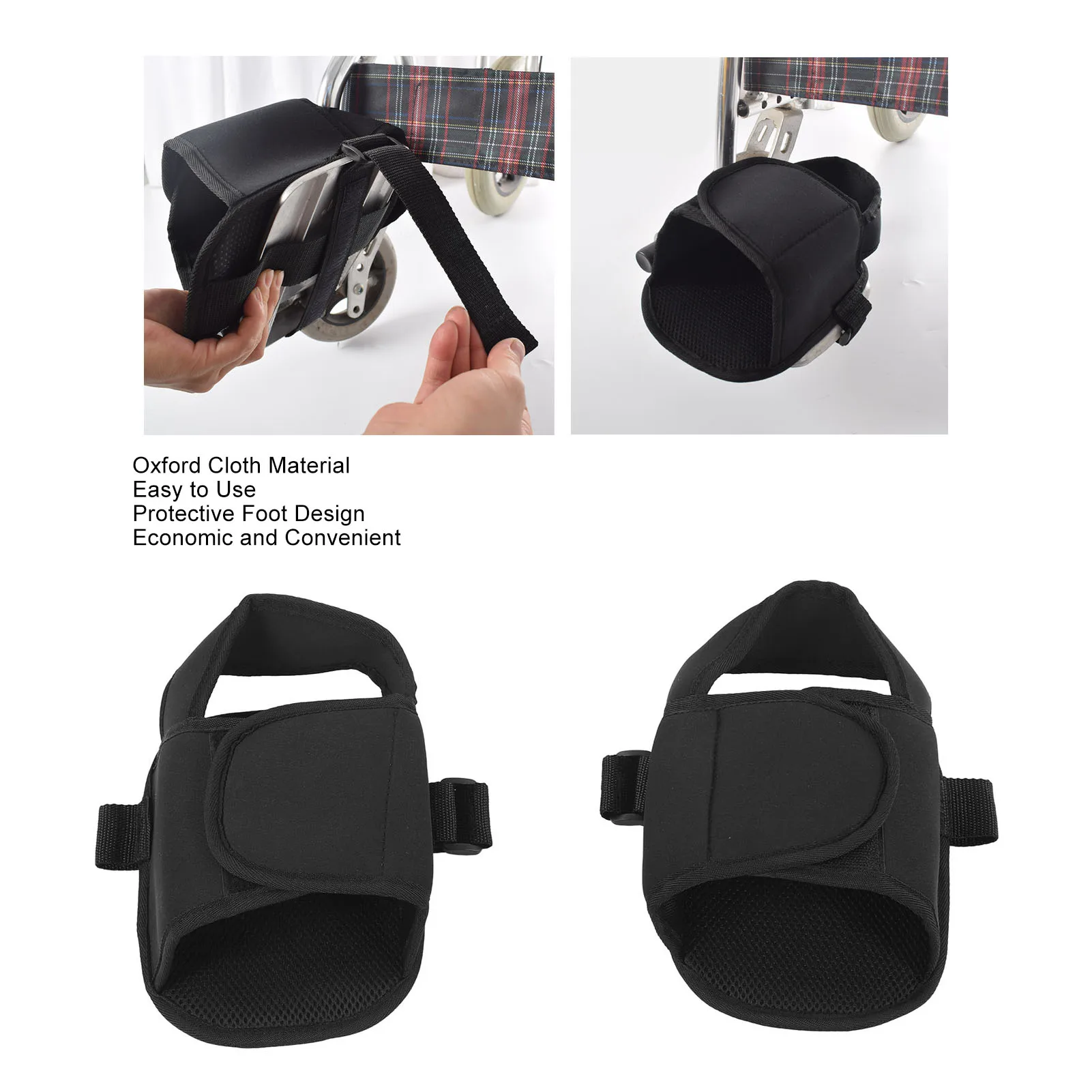 2PCS Wheelchair Shoe Holders Straps Safety Restraint Shoes Fixed Strap for Elderly Patient Recover