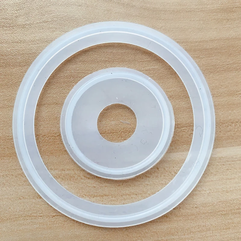 10Pcs Fit 19mm-Pipe O/D 50.5mm Sanitary Tri Clamp Ferrule Silicone Sealing Strip Gasket Ring Washer clamp ferrule silicone seali