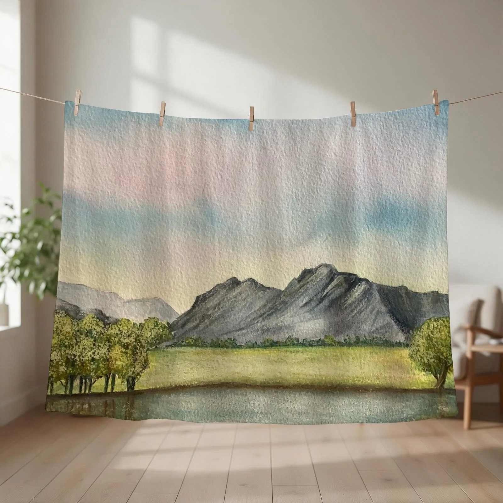 Langdale Pikes in the lake district Throw Blanket Sleeping Bag Vintage For Decorative Sofa Multi-Purpose Blankets