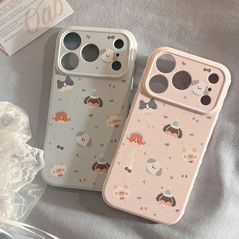 Leuke Cartoon Puppy Animal Case voor iphone 17 pro max Schokbestendig Soft Case voor iPhone 17 pro 16 15 14 13 Pro Max Protector Cover