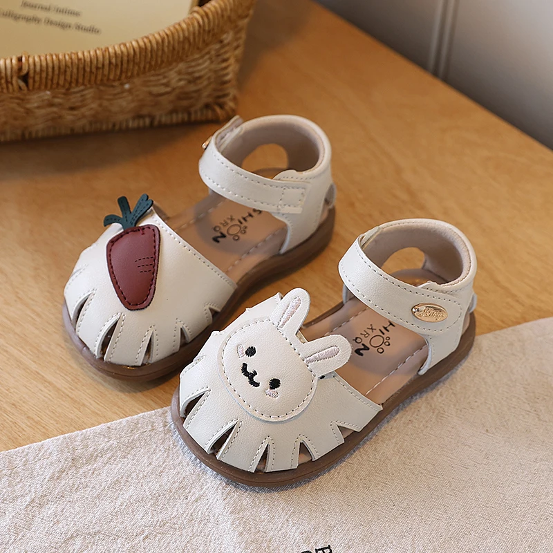 

Детские повседневные сандалии Sweet Bunny с мягкой подошвой, нескользящие, для малышей, летние, новые, 2026, пляжные, дышащие, модные