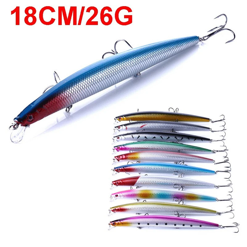 Large Scale Sea Fishing 18Cm 26G Fake Bait Route Amino Fishing Gear, Hook And Bait