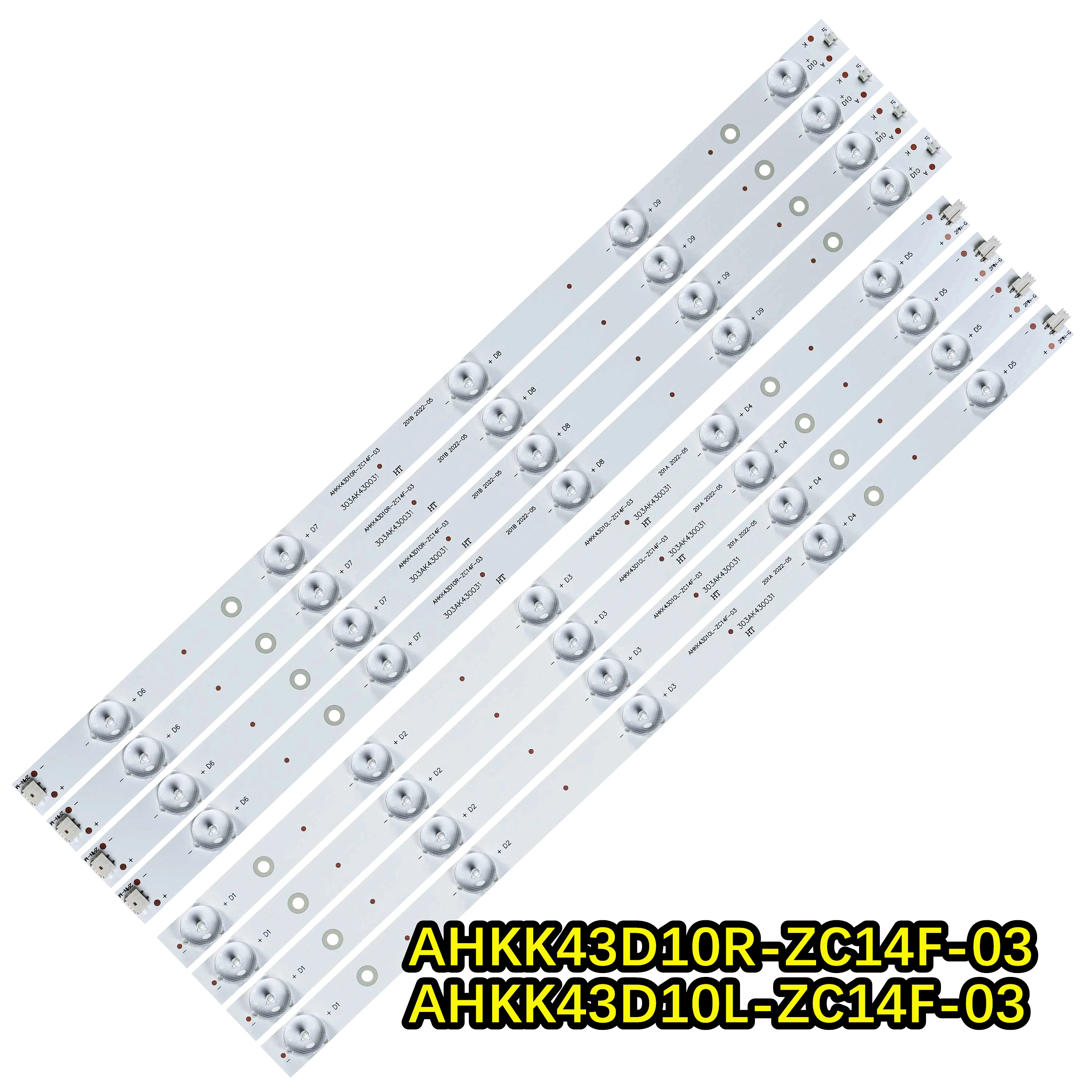 

LED TV Backlight Strip for LED43S1 43E6000 LED43K60U LED43U60 LED43E60 LED-43B550 AHKK43D10R-ZC14F-03 AHKK43D10L-ZC14F-03