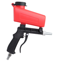 90PSI Portable Gravity Sandblasting Gun Pneumatic Rust Blasting Device Small Sand Blasting Machine Adjustable Pneumatic Sandblas
