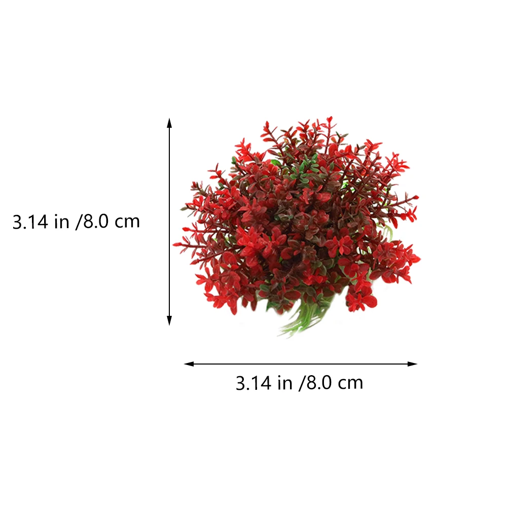 

10pcs Artificial Water Plants PVC Plastic Ceramic Base Fish Tank Decor Aquarium L scape Supplies Simulation Plants Long Lasting