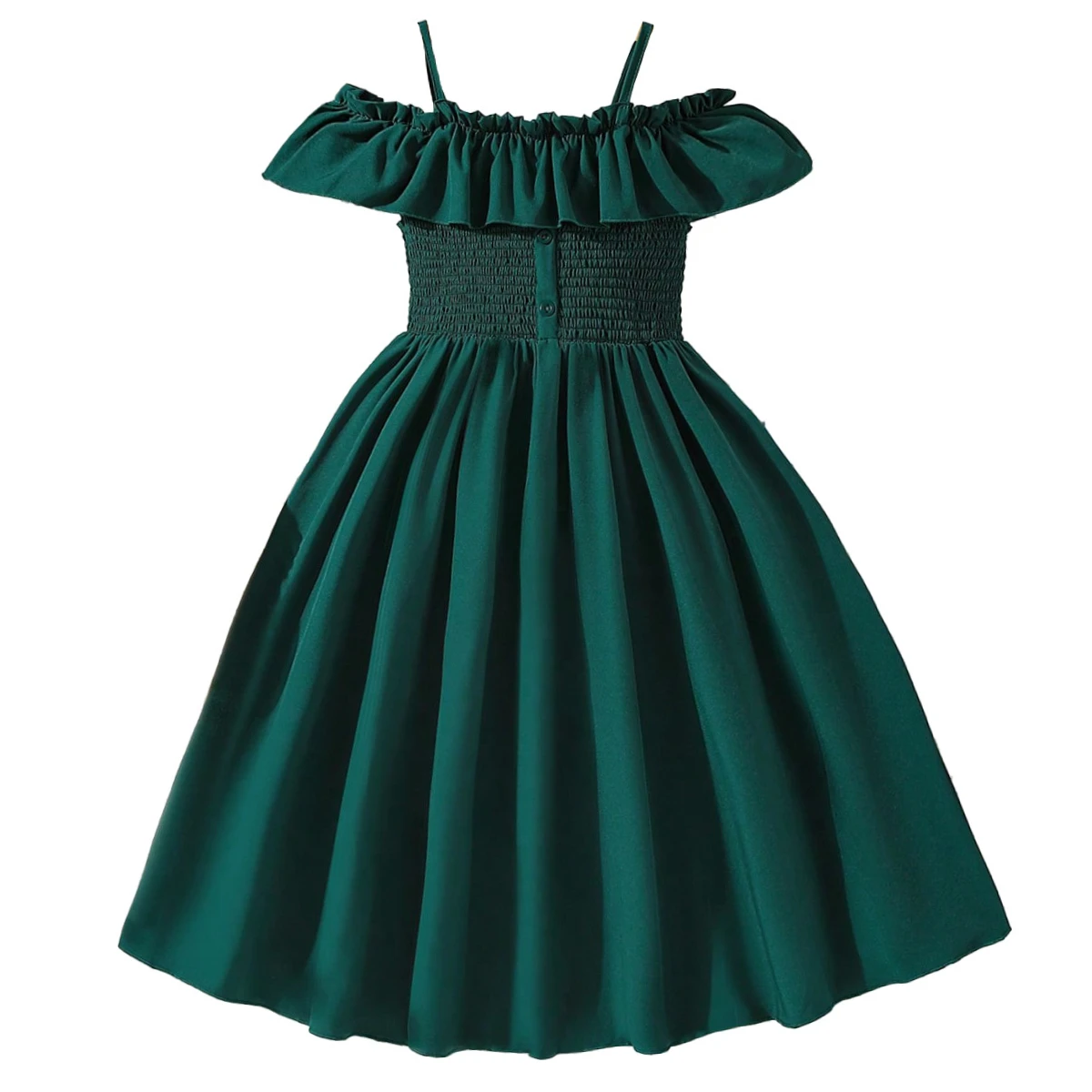 Vestido elegante para niña adolescente, traje Formal para fiesta, boda, noche, hombros descubiertos, ropa con volantes, moda para niños