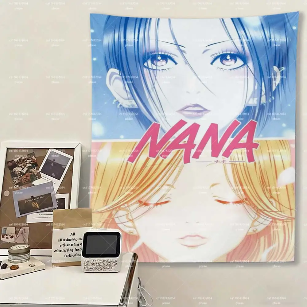 NANA Anime Tapestry, Nana Osaki & Hachi Wall Hanging, Manga Fan Bedroom Decor Gift