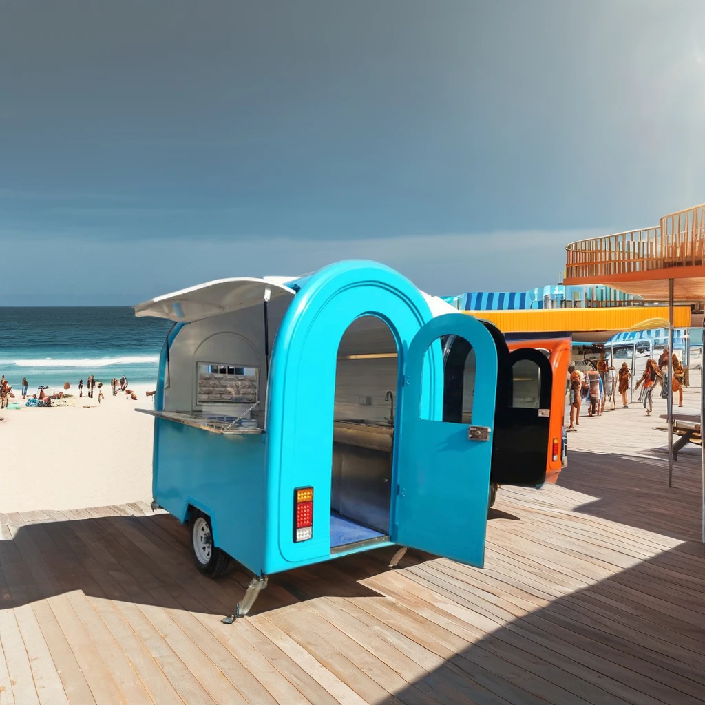 

Chinese Concession Street Mobile Food Truck air Conditioner Retro Fast Food Grilling Cart Hot Dog Trailer for Sale