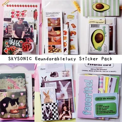 SKYSONIC Paquete de pegatinas de papel decorativas coreanas, Material de papel de embalaje, diario, álbum de recortes, suministros de decoración, parte 2