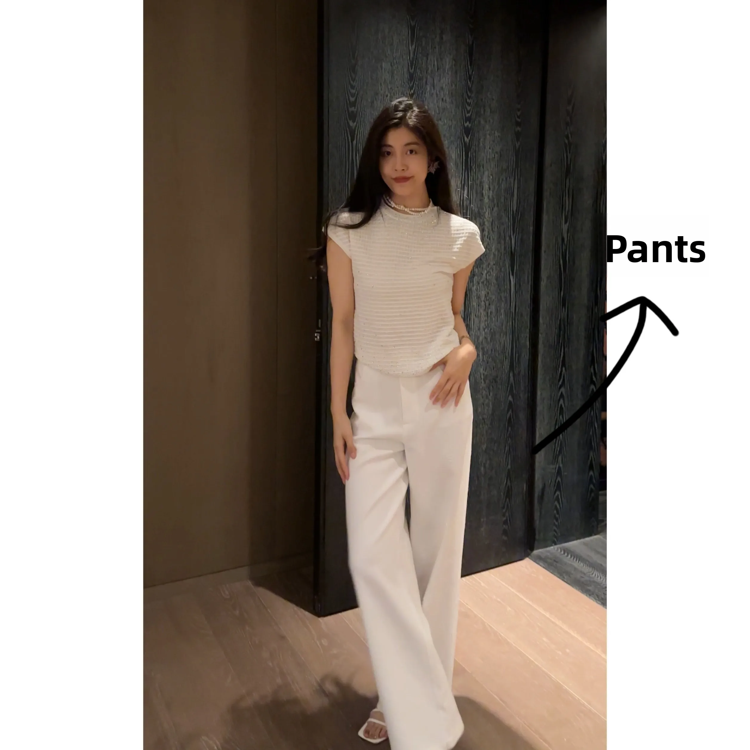 

Женские модные повседневные брюки NCOU с принтом белых роз, с высокой талией, прямого кроя, универсальный дизайн, эффект похудения, весна 2025