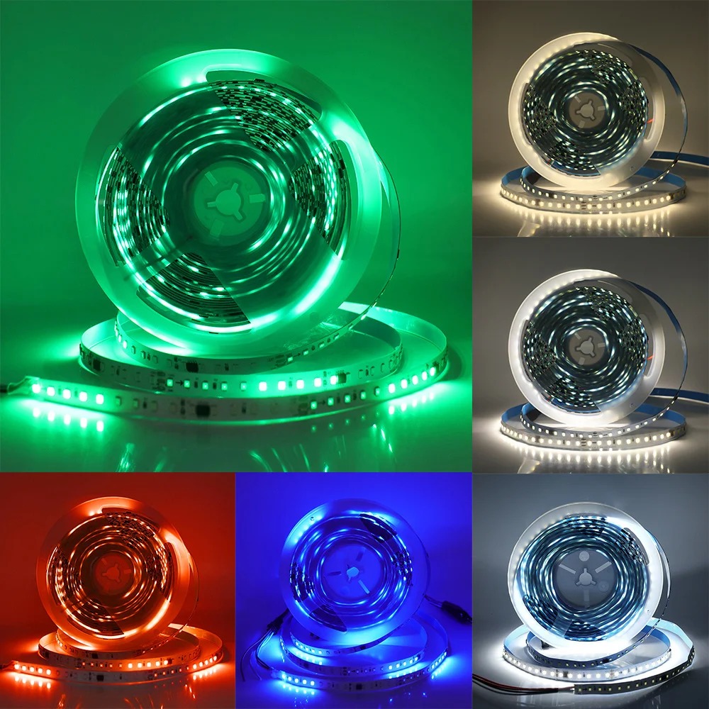 24V 2835 LED Strip Light Power Kit Wall Switch Control 5m 10m Flowing Running Horse Race Lamp Flex Tape 120LED/m 0.5m Home Decor