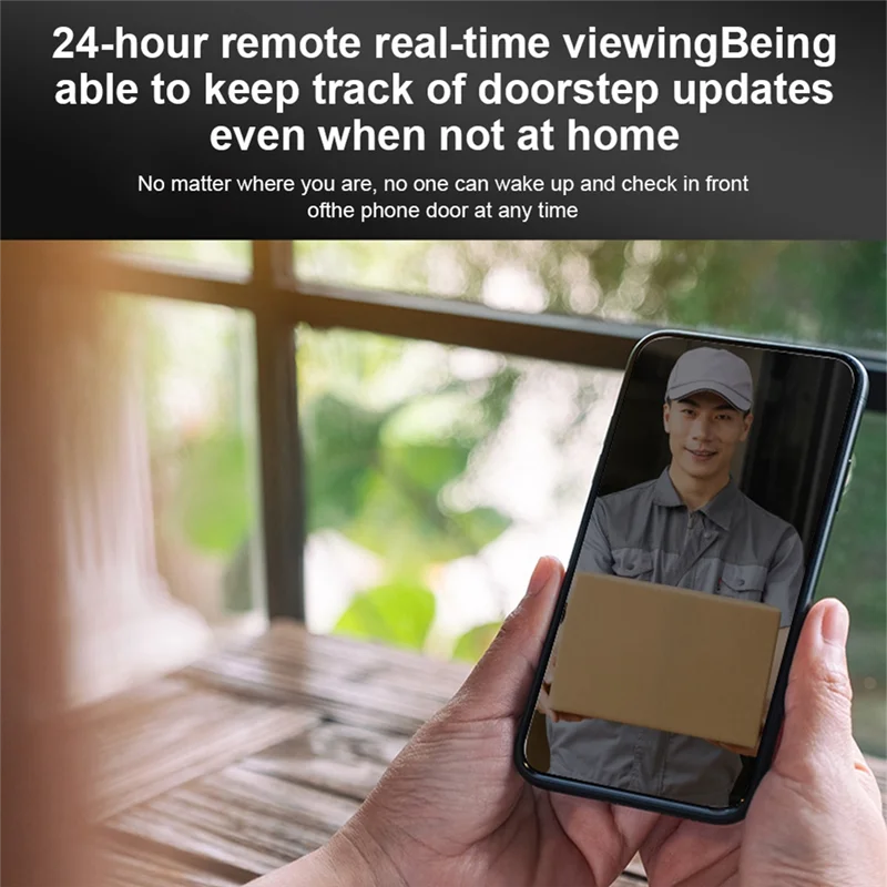 ABRB-Tuya Wifi 2MP Cyfrowy Wizjer do Drzwi Mini z Detekcją Ruchu PIR, Dzwonek do Drzwi z Kamerą i Ekranem Dotykowym 4,3 cala