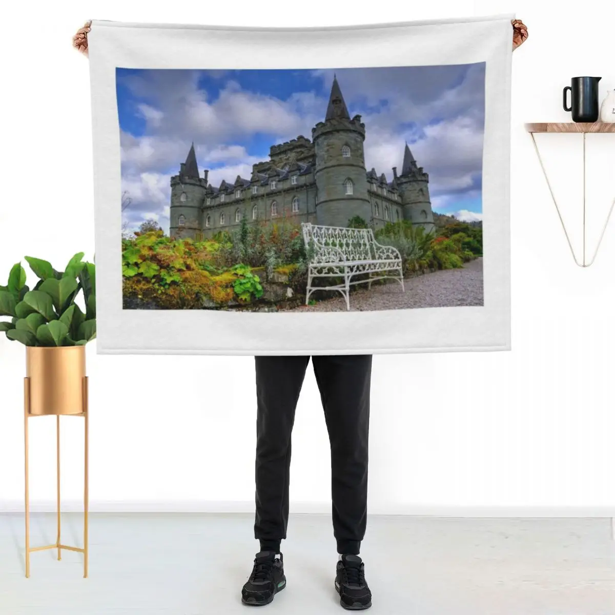 Inveraray Castle, Argyll, Scotland Throw Blanket For Decorative Sofa Personalized Gift Thin blankets and throws Single Blankets