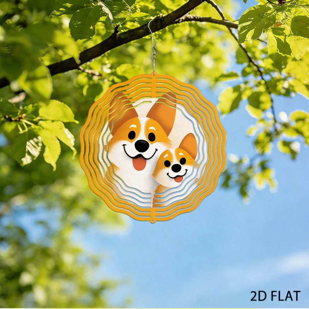 

Corgi Wind Chimes Outdoor Metal Garden Art Heavy Duty Patio Decor