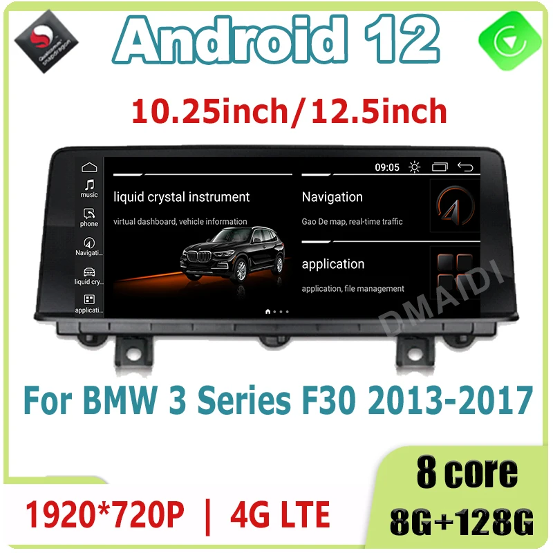 

Android 12 8 Core 8G+128G Navigation Multimedia Player For BMW F30 F31 F34 F32 F33 F36 NTB EVO CarPlay Stereo Touch Head Unit 4G