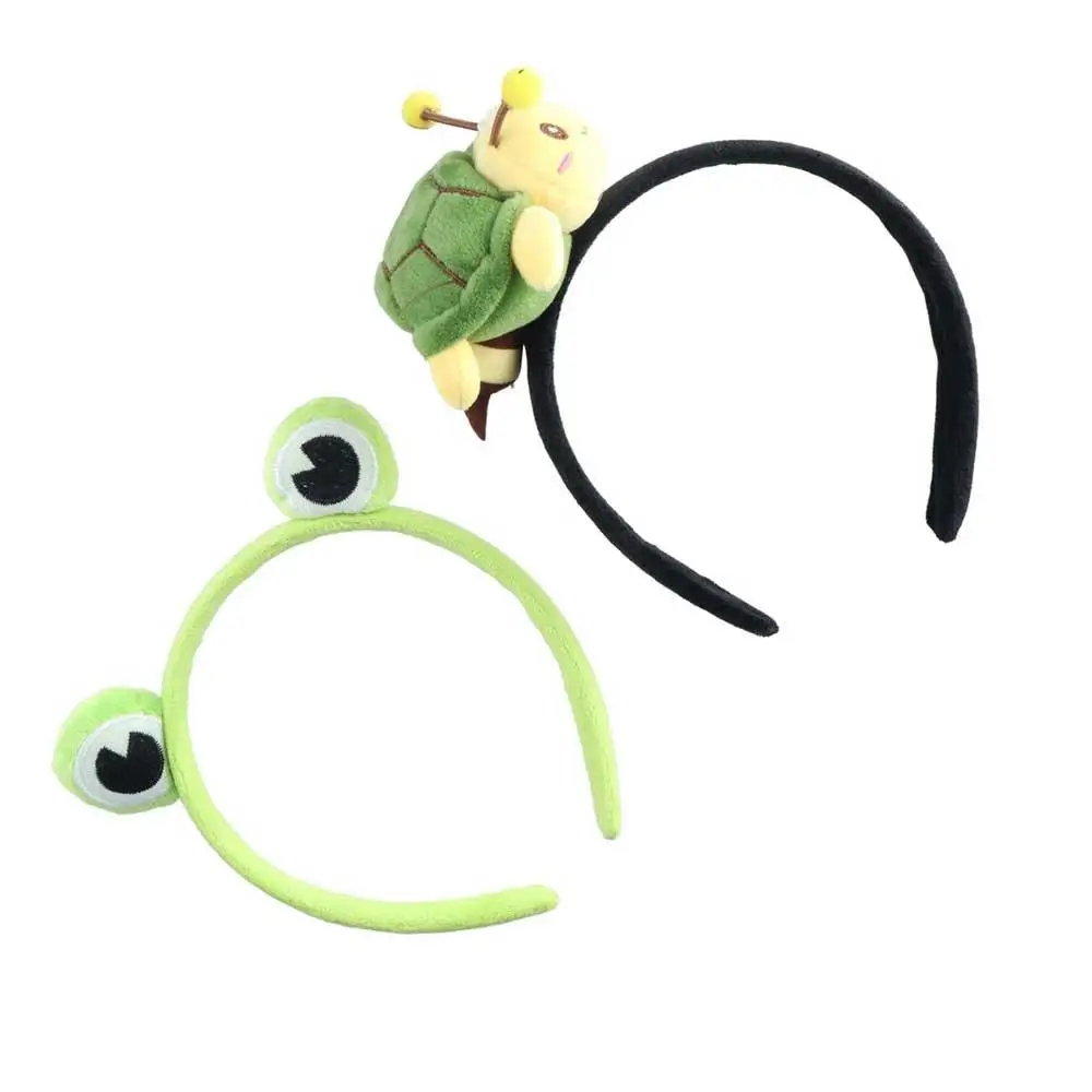 Funny Cartoon Frog Plush Hairband Animal Tortoise Vegetable Headband Korean Style Hair Accessories Performance