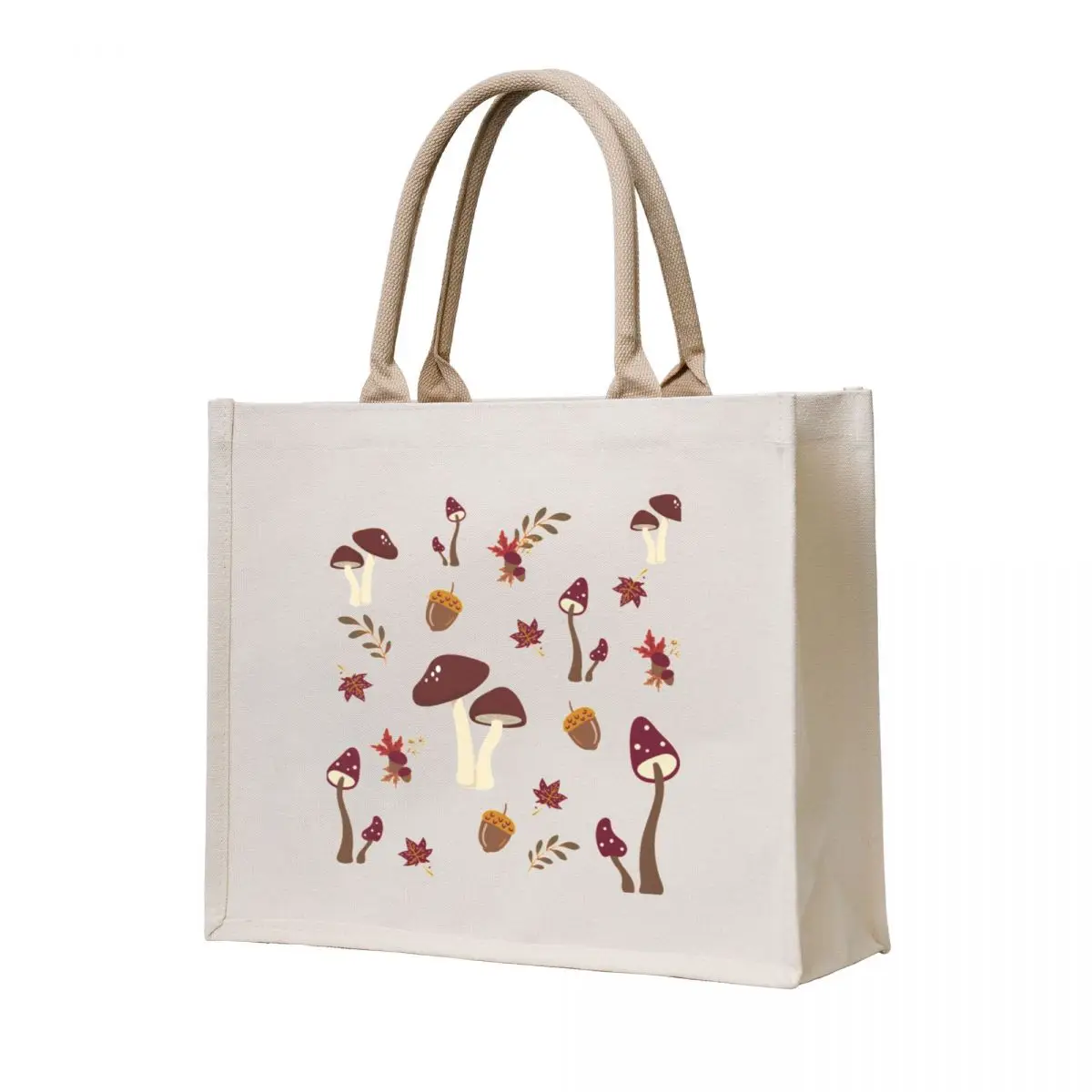 

Warm shrooms and acorns Tote Bag tote bag university shopping bag Lady shopper woman
