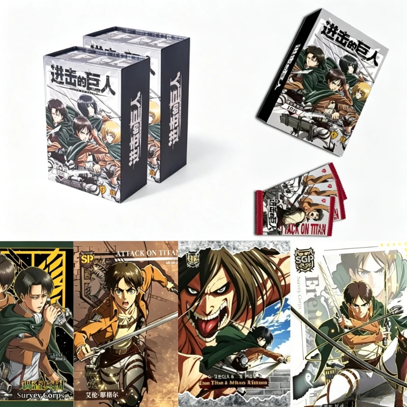 カバオ・ウェンチュアン-進撃の巨人トレーディングカード、エレン・ミカサコレクタブルカードセット、レア限定アニメカード、アニメファンへのギフト