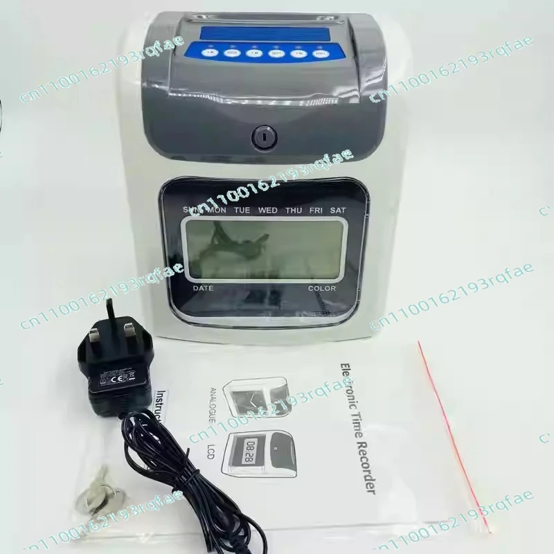 

Electronic Attendance Machine Digital Time Recorder Office Staffs Check In Punch Card Clock ID Card Punching Machine 100V-240V