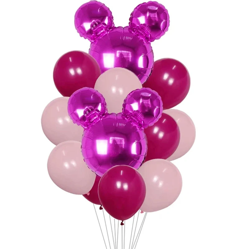 1set Pink Blue Foil Balloons Latex Balloon Baby Shower Birthday Party Decoration Kids Foil Balloon Air Globos Toy Supplies