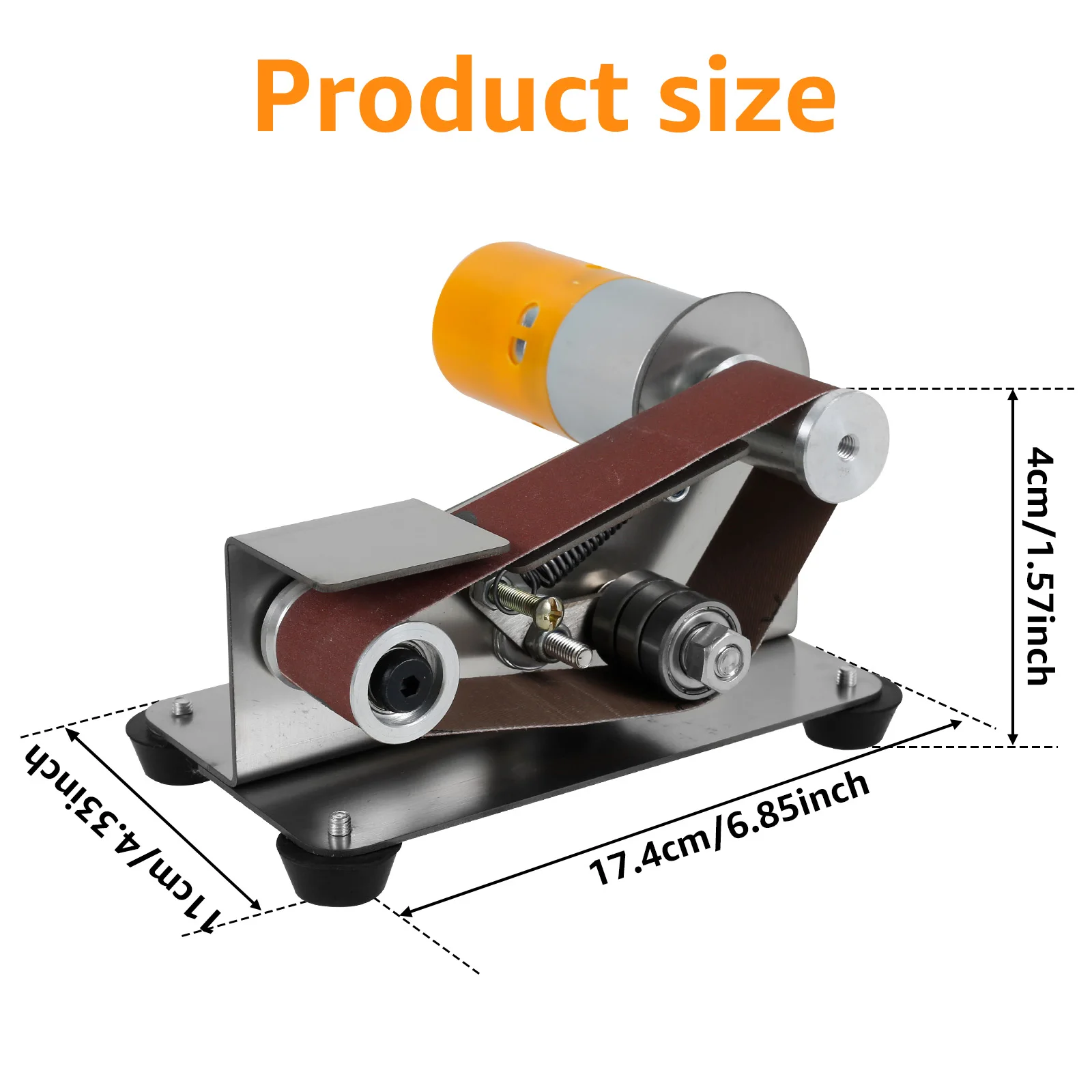 Mini Belt Sander Multifunctional Electric Belt Grinder 7 Adjustable Speed Low Noise 15° Cutter Sharpener Sander Tool