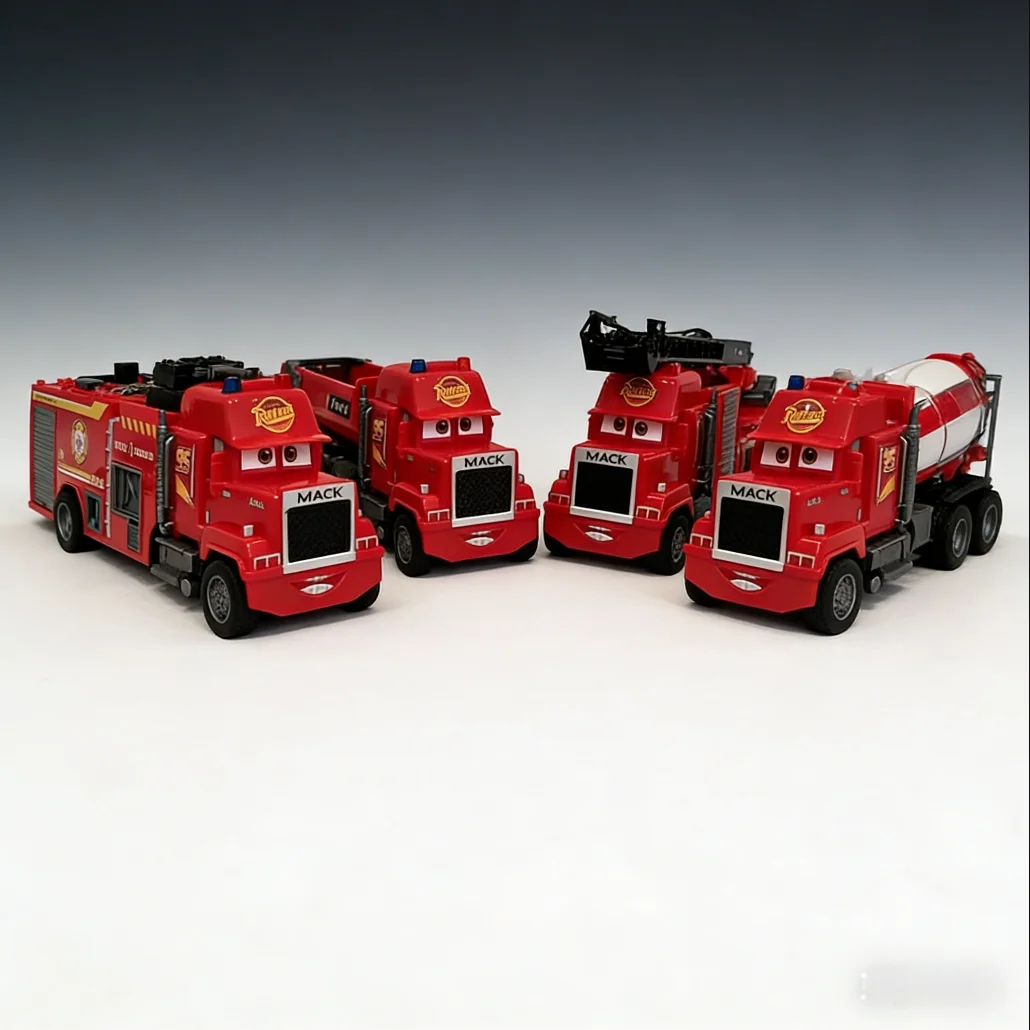

Игрушечная машина пожарной службы McQueen из Disney Toy Story, литая под давлением, с имитацией света и музыки, спасательная инженерная машина, детская игрушка, пожарная машина