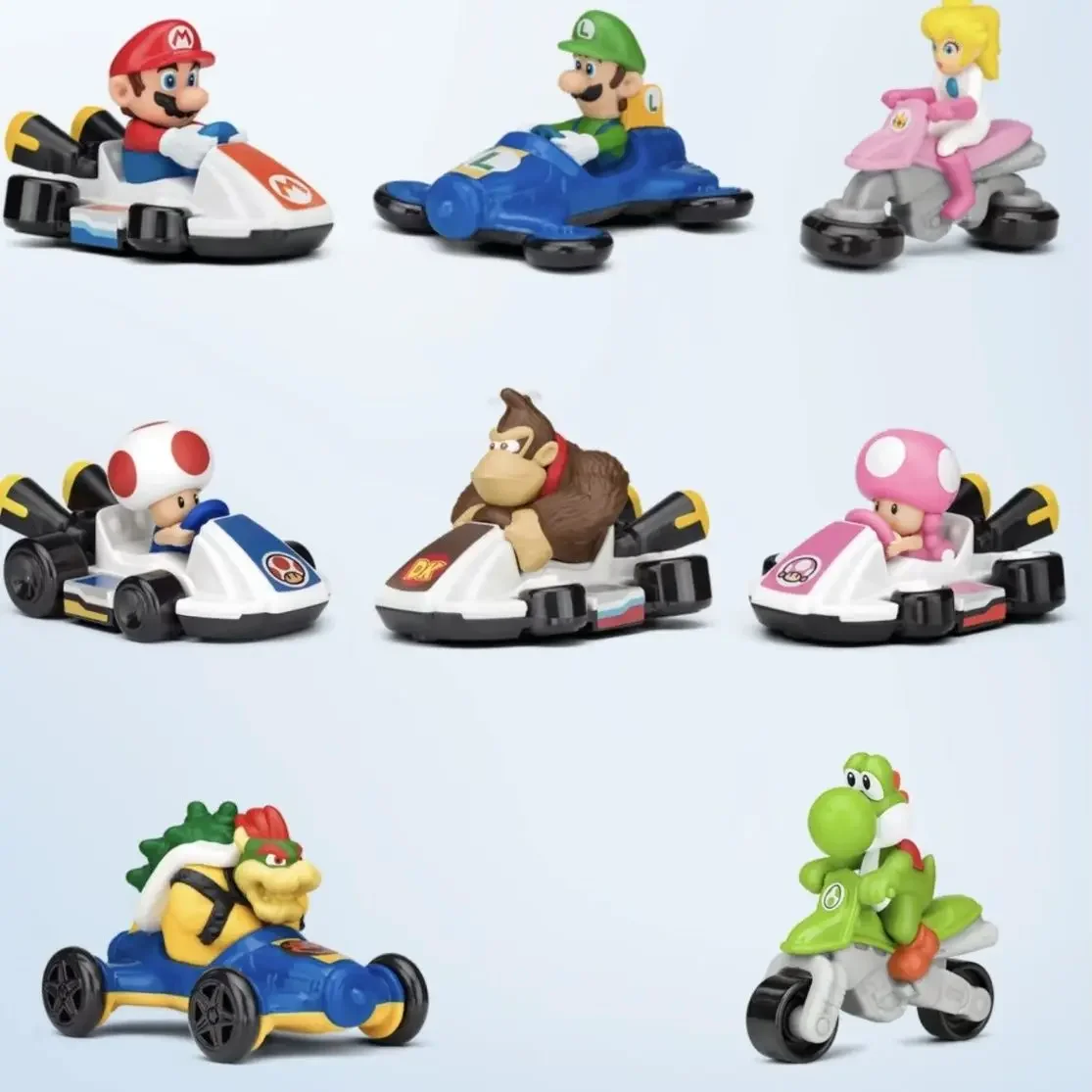 2024 McDonalds Mario Kart HAPPY MEAL TOYS Action Figure Collection Cartoon Doll Model Desktop Decor Children Christmas Gifts