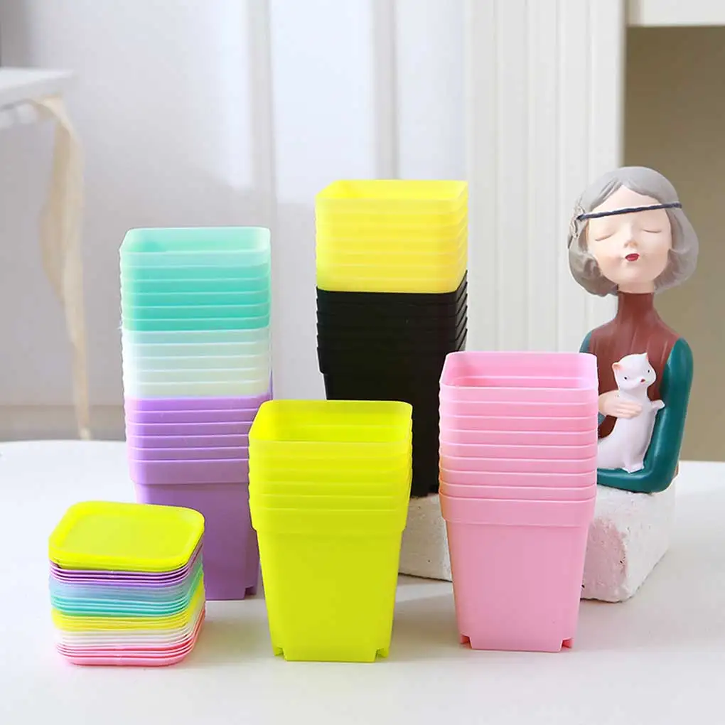 Portátil lavável Seedling Container, Flower Pot, Acessórios, 5 pcs