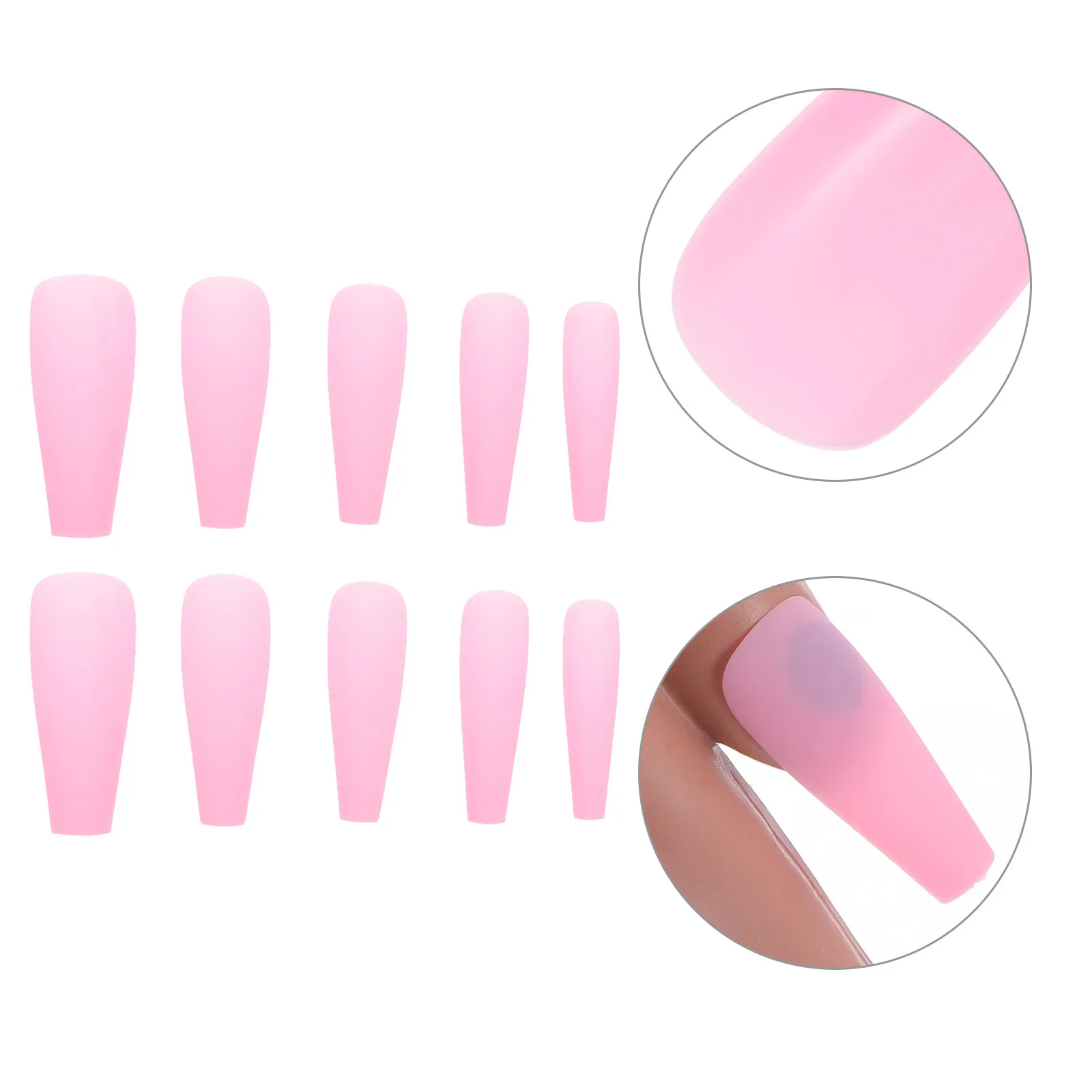 

100Pcs Matte Ballerina Press on Nails Long Coffin False Nails Full Cover Fake Nail Tips Extra Long Nail Art Manicure Tools