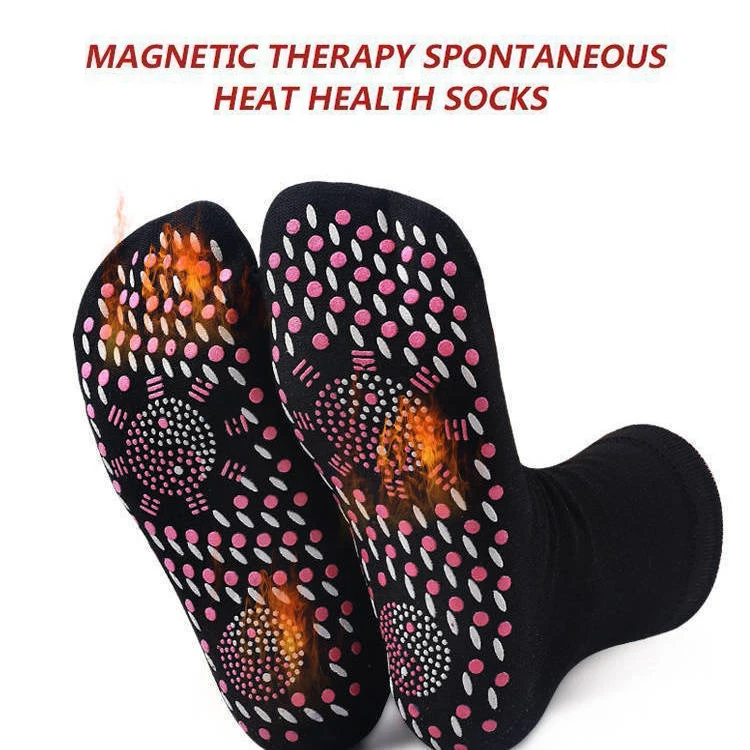 2PCS Tourmaline Magnetic Socks Self Heating Therapy Magnetic Therapy Pain Relief Socks Woman Men Self-Heating Sock