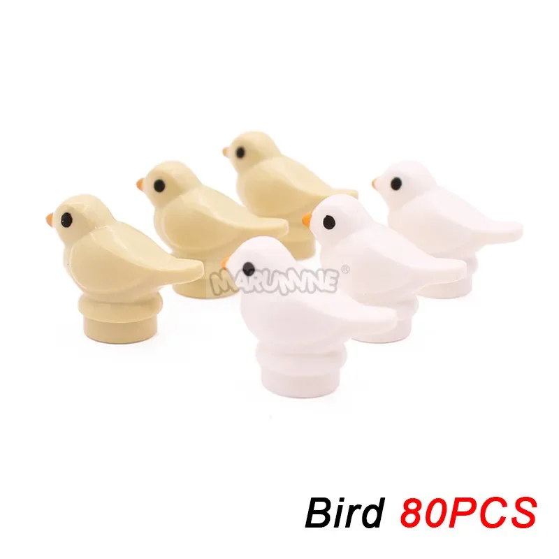 Marumine Flamingo Tier Bausteine Teile Moc Ziegel Möwen Pinguine Eichhörnchen Husky Vogel Kits Zubehör DIY Modelle Spielzeug 7