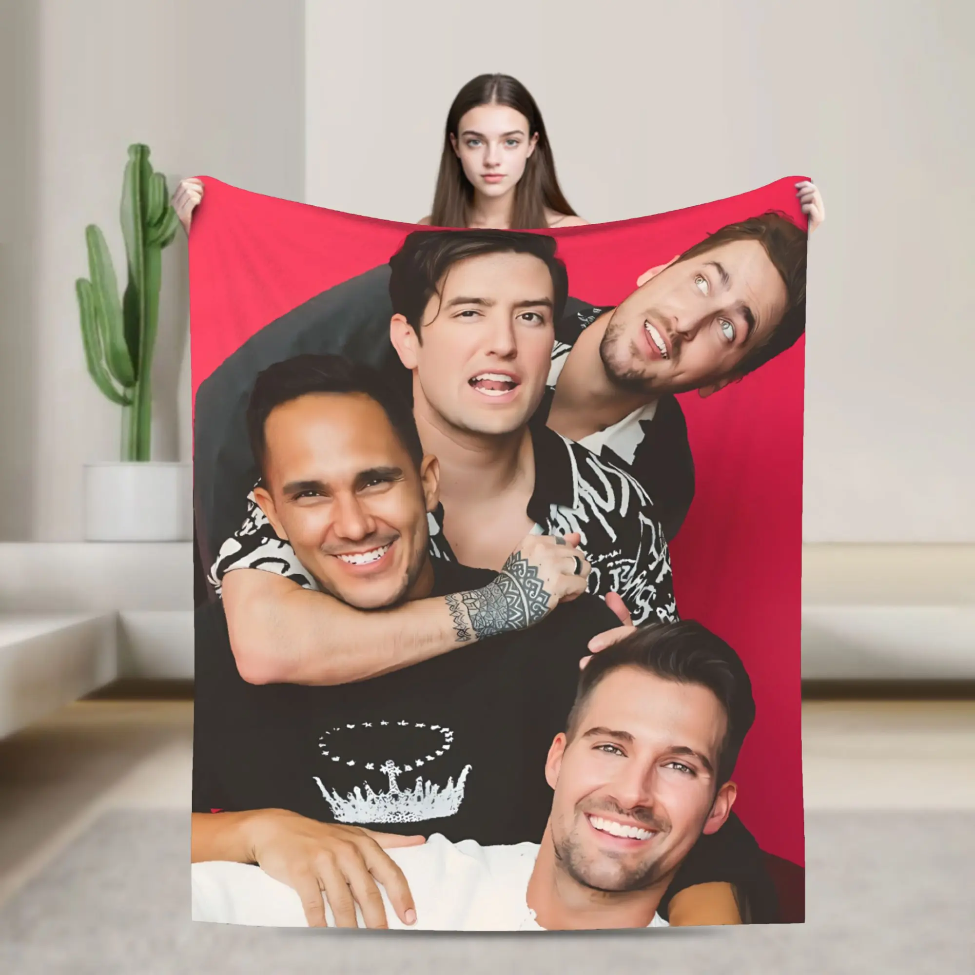Soft BlanketChild Travel Big Time Rush Band Throw Blanket Flannel Bedspread For Couch Chair Sofa Bed Graphic Sofa Bed Cover #1