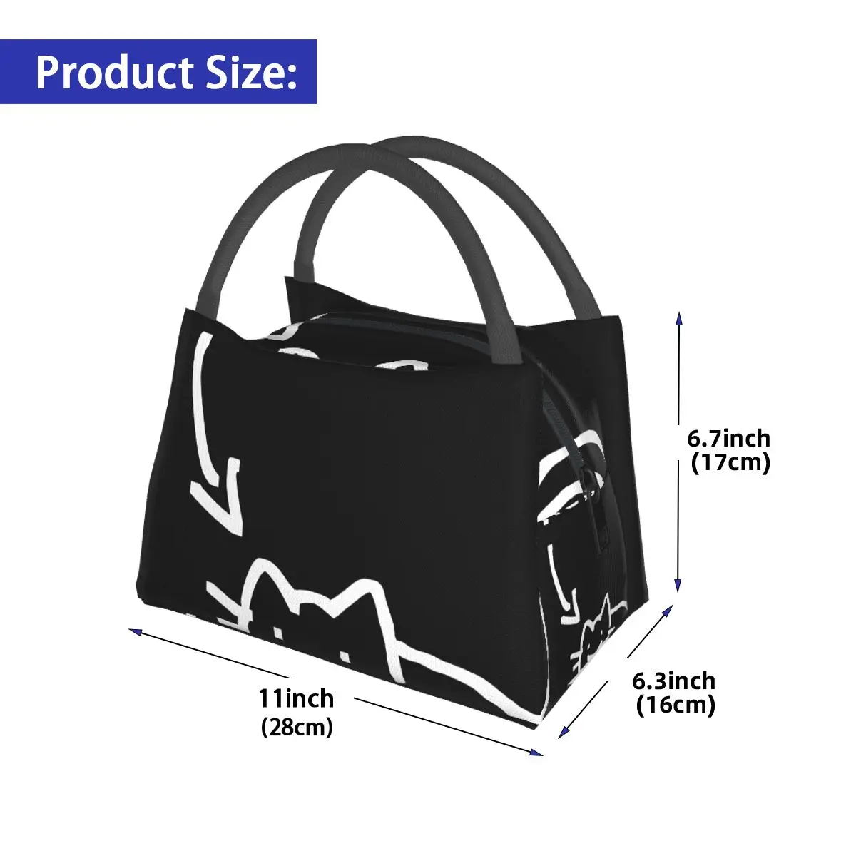 Autistic Cat Portable insulation bag for Cooler Thermal Food Office Pinic Container