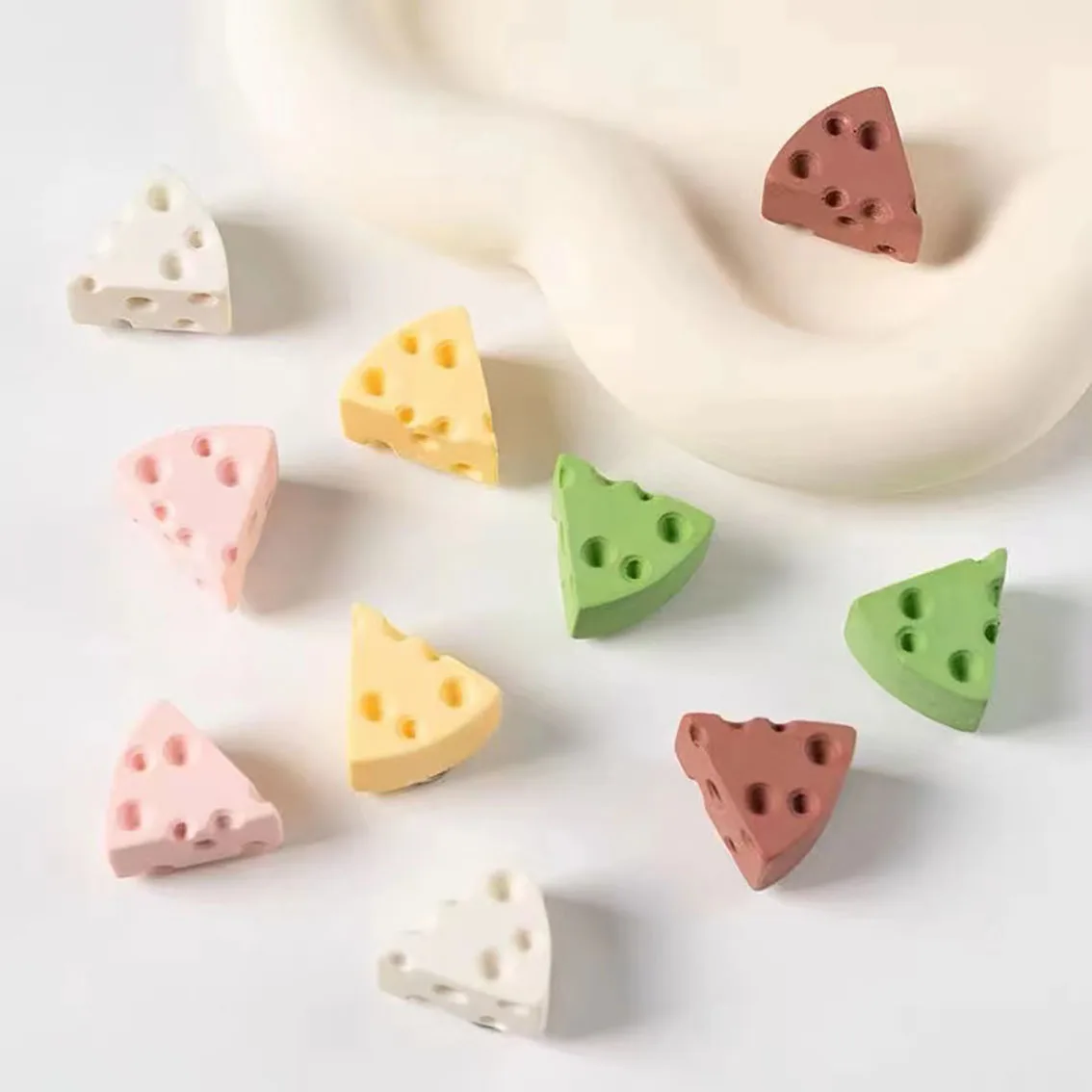 5/10pcs Cheese Mini Cheese Refrigerator Magnet Cute Small Magnetic Decoration Photo Message Wall