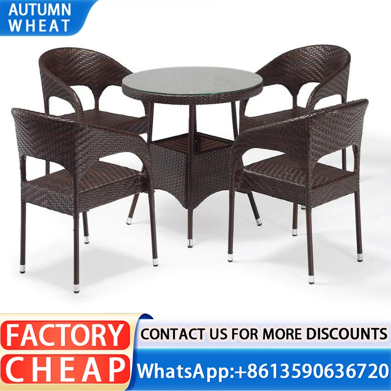 garden bistro set metal rattan wicker restaurant outdoor furniture