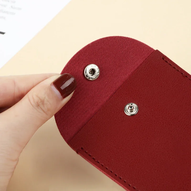 맞춤형 레터링 패션 정품 가죽 소형 여성용 열쇠 지갑 비즈니스 남성용 휴대용 가정용 열쇠 홀더 포켓 자동차 키 슬리브