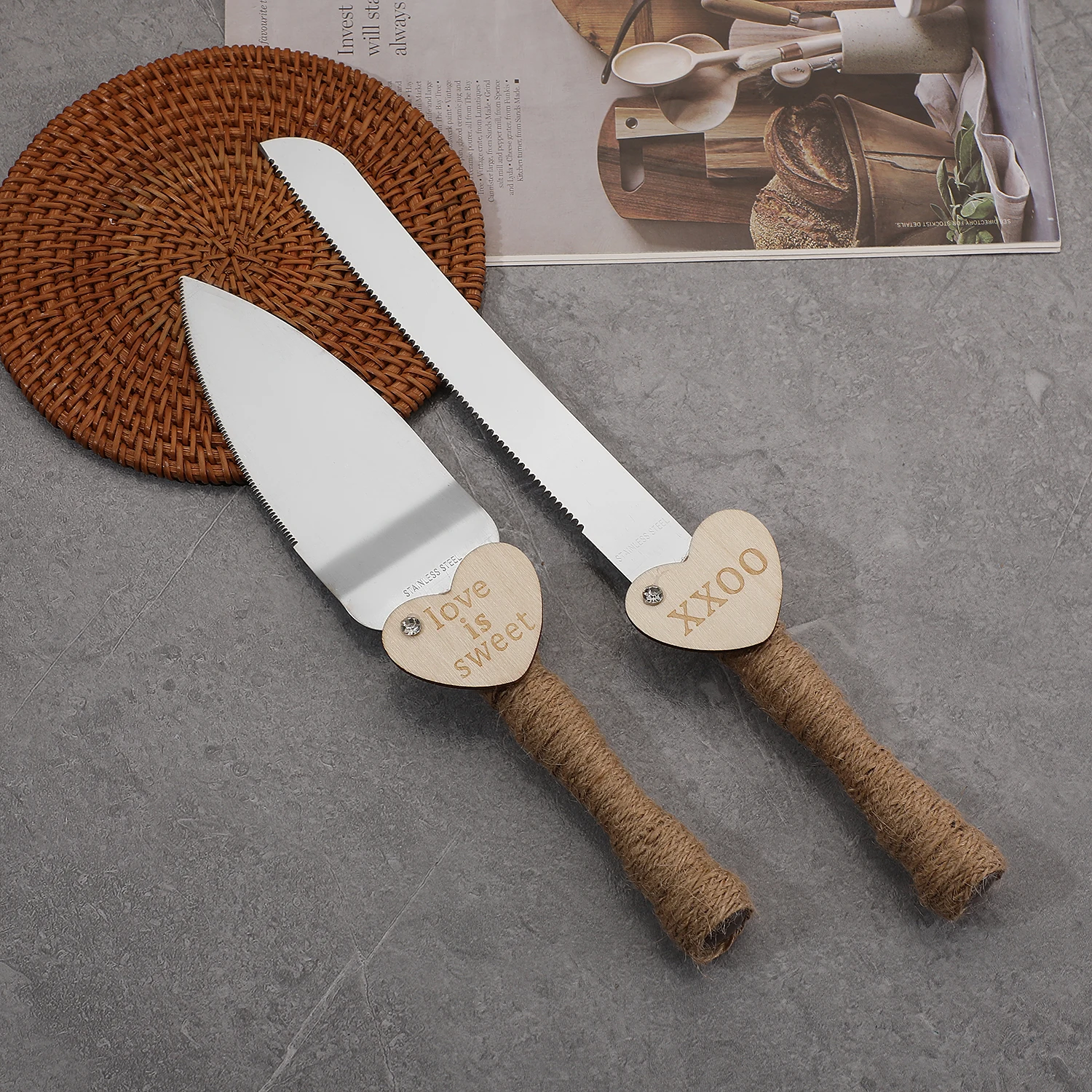 

Элегантный набор ножей для свадебного торта: столовые приборы для жениха и невесты, подарок на свадьбу, годовщину, день рождения, выпускной вечер