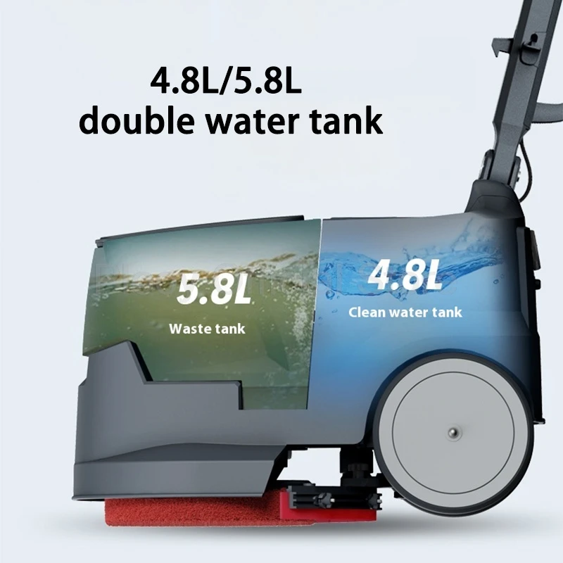 150W Industrial Floor Scrubber Mop 260RPM For Commercial Workshop Auto Cleaning Tile Wood Floor Multi Surface Home Appliance