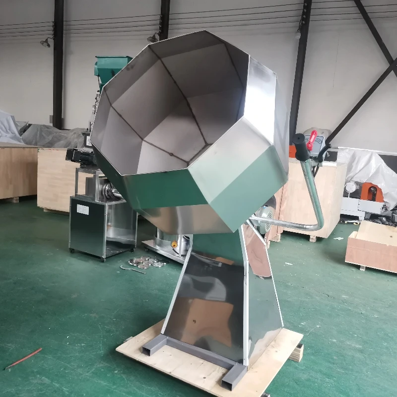 Customized Octagonal Flavoring Machine For Puffed Food Rice Crackers Popcorn Puffed Snacks Automatic Seasoning Mixing Equipment