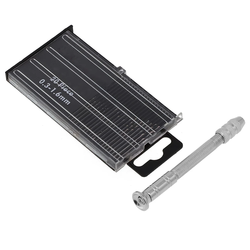 High Quality Woodworking Drilling Tools Hand Drill Drill Bit 0.3-3.2mm 21Pcs set Aluminum Alloy Power Rotary Tools Small